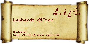 Lenhardt Áron névjegykártya