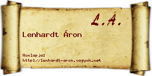 Lenhardt Áron névjegykártya