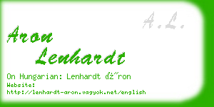 aron lenhardt business card